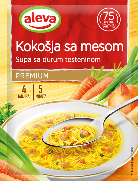 Kokošja supa sa mesom iz kesice